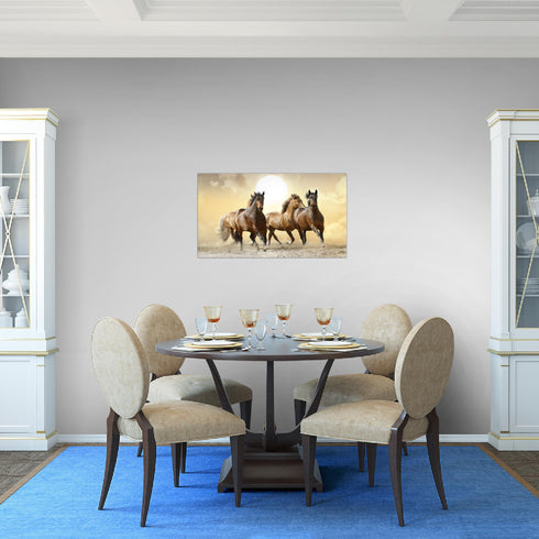 Wandbilder Wohnzimmer XXL Pferde Moderne Bilder Tiere